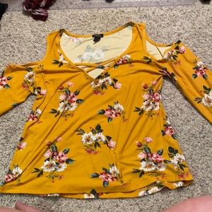 Long sleeve floral shirt